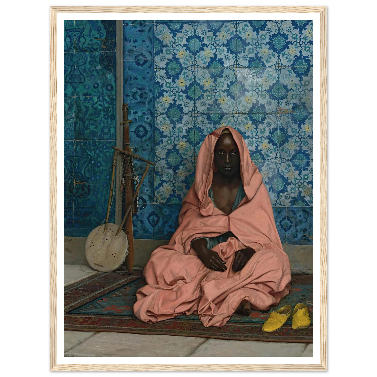 Le Barde Noir Art Print | Jean Leon Gerome - Framed Poster - 30x40 cm / 12x16″ - Black frame