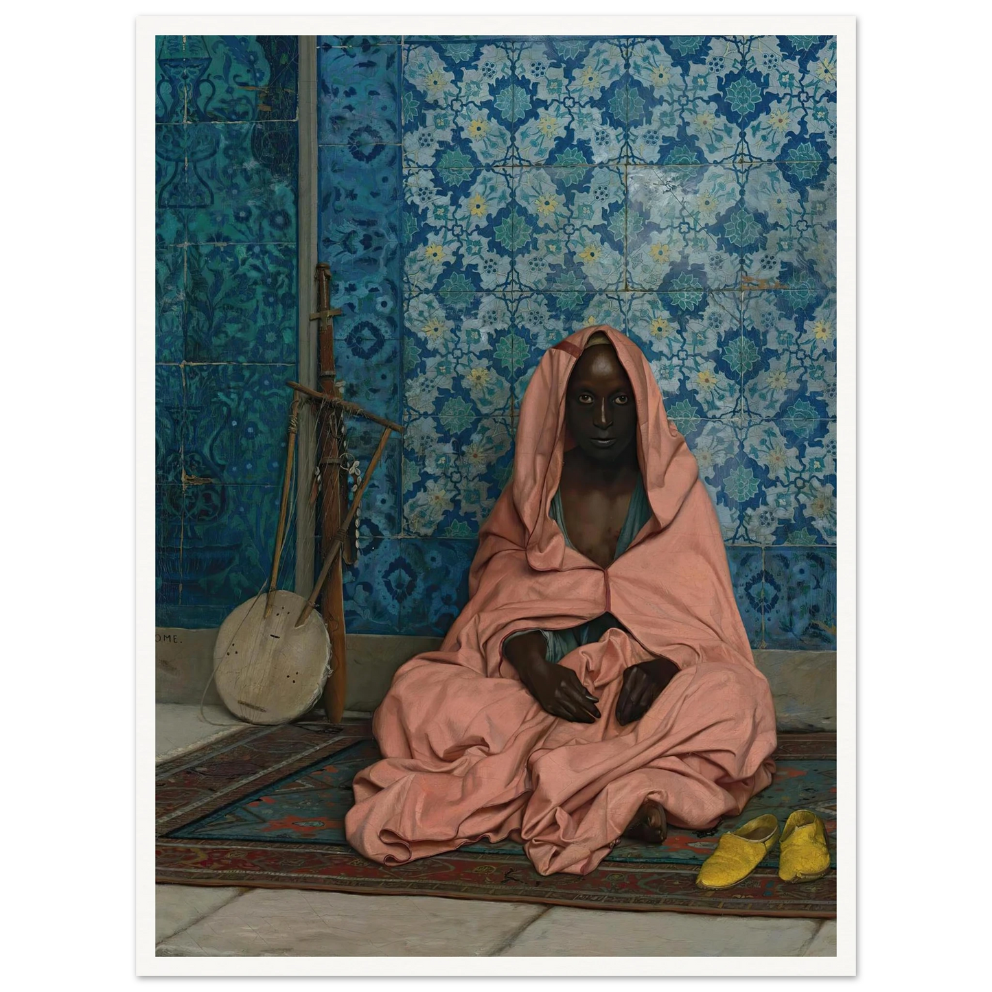 Le Barde Noir Art Print | Jean Leon Gerome - Framed Poster - 30x40 cm / 12x16″ - Black frame