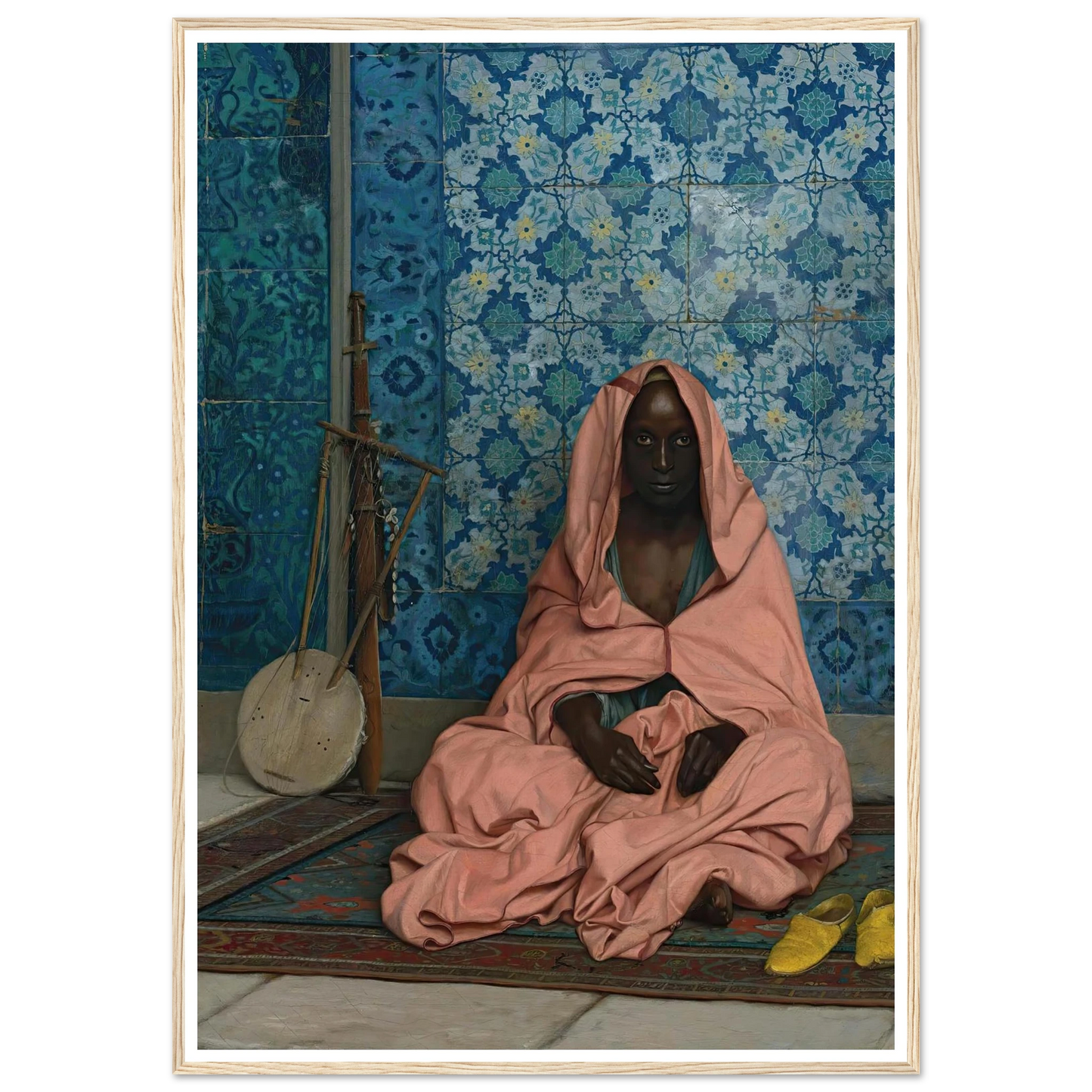 Le Barde Noir Art Print | Jean Leon Gerome - Framed Poster - 30x40 cm / 12x16″ - Black frame