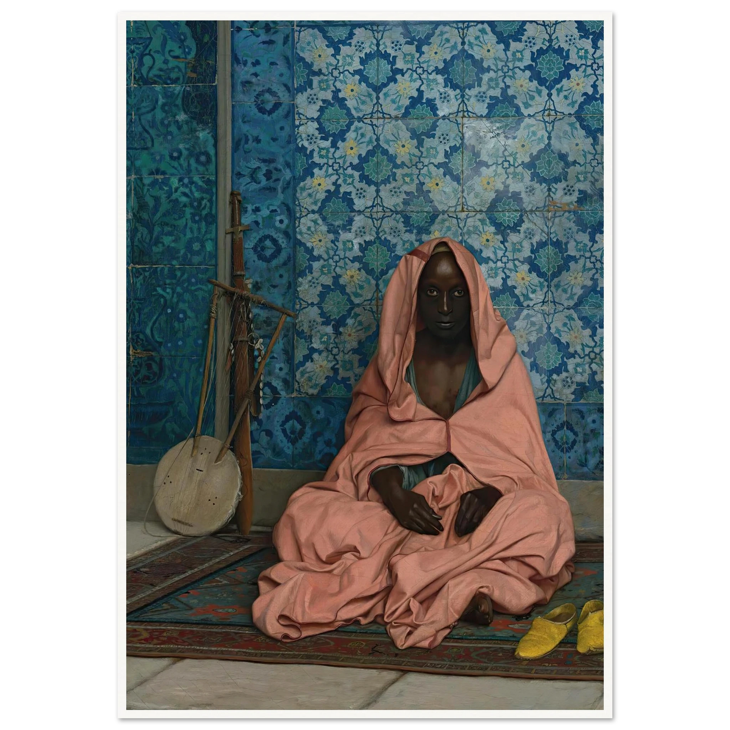 Le Barde Noir Art Print | Jean Leon Gerome - Framed Poster - 30x40 cm / 12x16″ - Black frame