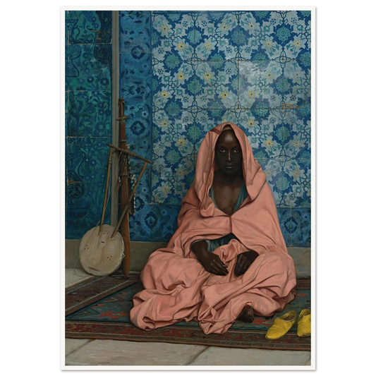 Le Barde Noir Art Print | Jean Leon Gerome - Framed Poster - 30x40 cm / 12x16″ - Black frame