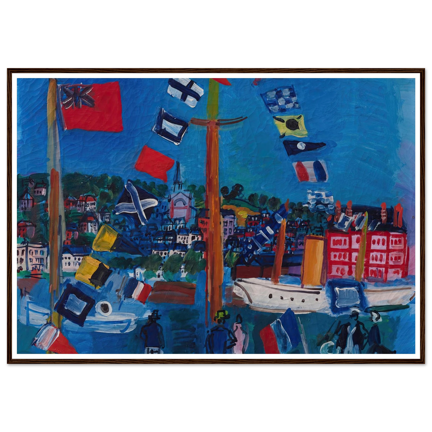 Le bassin à Deauville (1929) Art Print | Raoul Dufy - Framed Poster - 30x40 cm / 12x16″ - Black frame
