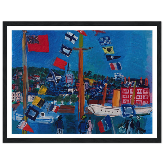 Le bassin à Deauville (1929) Art Print | Raoul Dufy - Framed Poster - 30x40 cm / 12x16″ - Black frame