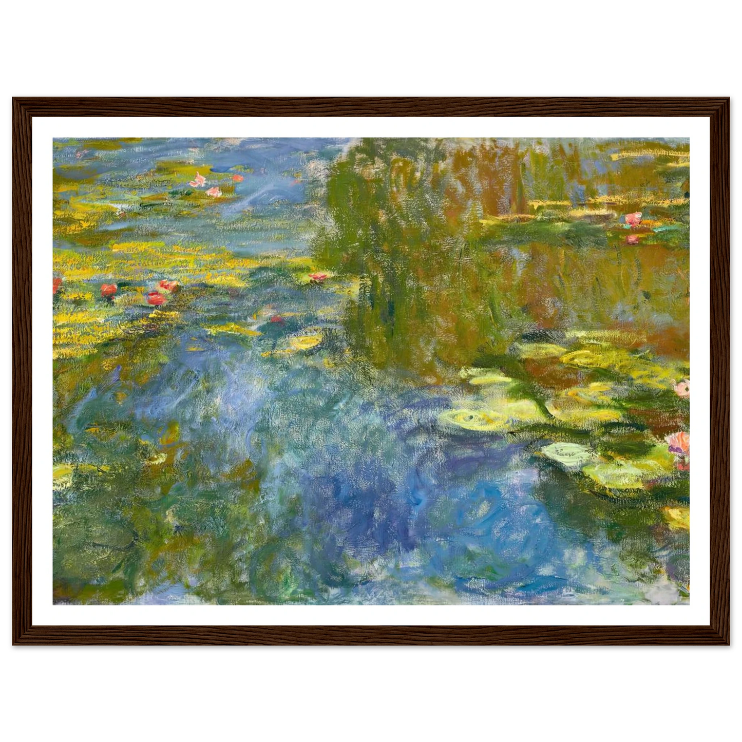 Le bassin aux nymphéas (circa 1917-1919) Art Print | Claude Monet - Framed Poster - 30x40 cm / 12x16″ - Black frame
