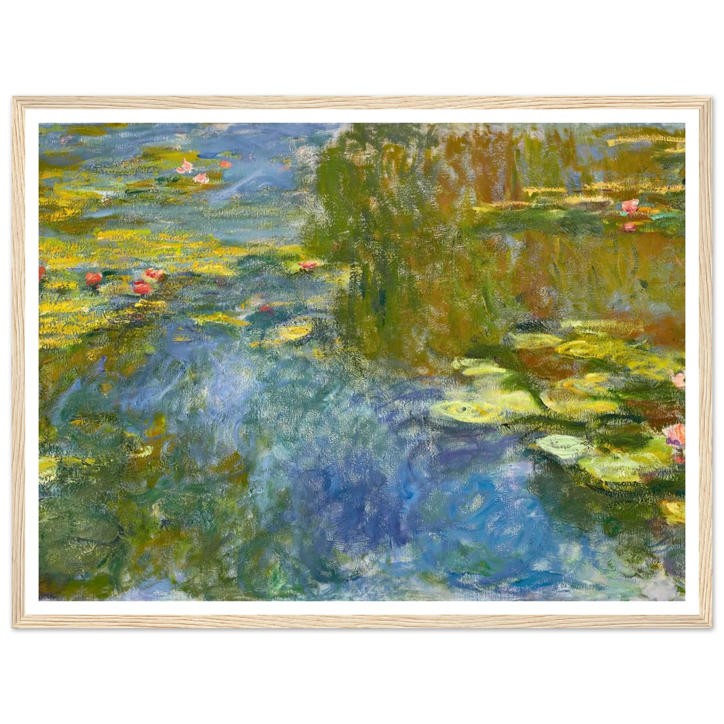 Le bassin aux nymphéas (circa 1917-1919) Art Print | Claude Monet - Framed Poster - 30x40 cm / 12x16″ - Black frame