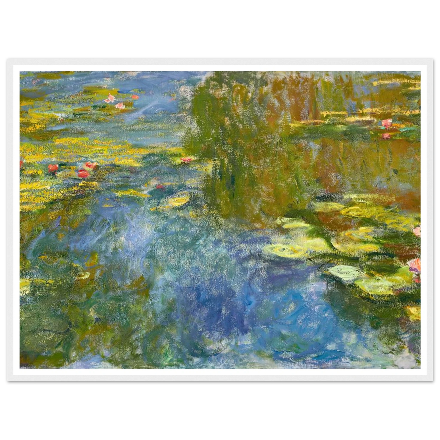 Le bassin aux nymphéas (circa 1917-1919) Art Print | Claude Monet - Framed Poster - 30x40 cm / 12x16″ - Black frame