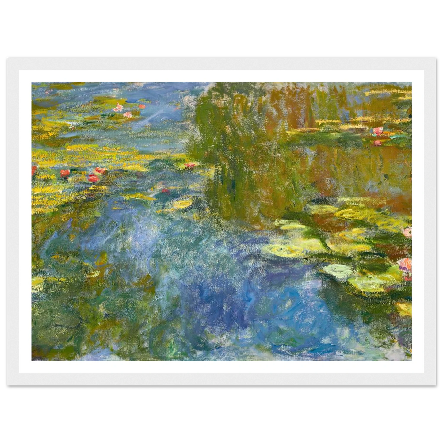 Le bassin aux nymphéas (circa 1917-1919) Art Print | Claude Monet - Framed Poster - 30x40 cm / 12x16″ - Black frame