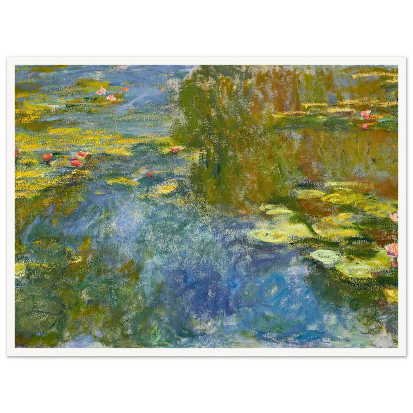Le bassin aux nymphéas (circa 1917-1919) Art Print | Claude Monet - Framed Poster - 30x40 cm / 12x16″ - Black frame