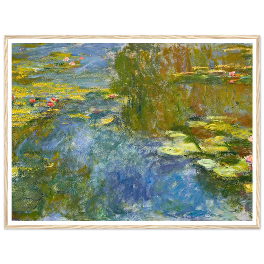 Le bassin aux nymphéas (circa 1917-1919) Art Print | Claude Monet - Framed Poster - 30x40 cm / 12x16″ - Black frame