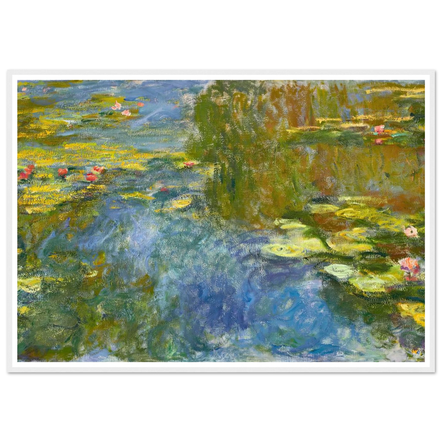 Le bassin aux nymphéas (circa 1917-1919) Art Print | Claude Monet - Framed Poster - 30x40 cm / 12x16″ - Black frame