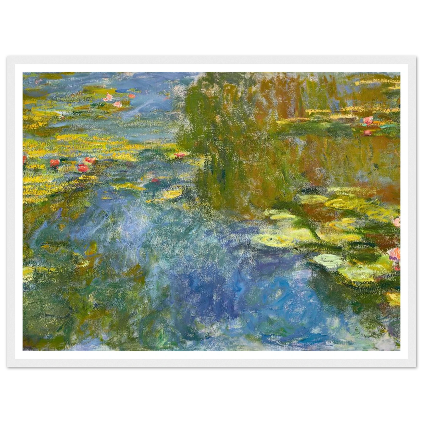 Le bassin aux nymphéas (circa 1917-1919) Art Print | Claude Monet - Framed Poster - 30x40 cm / 12x16″ - Black frame