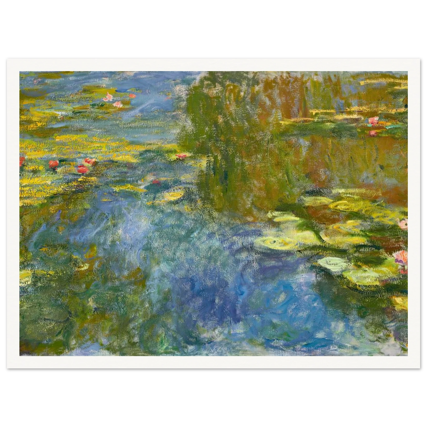 Le bassin aux nymphéas (circa 1917-1919) Art Print | Claude Monet - Framed Poster - 30x40 cm / 12x16″ - Black frame