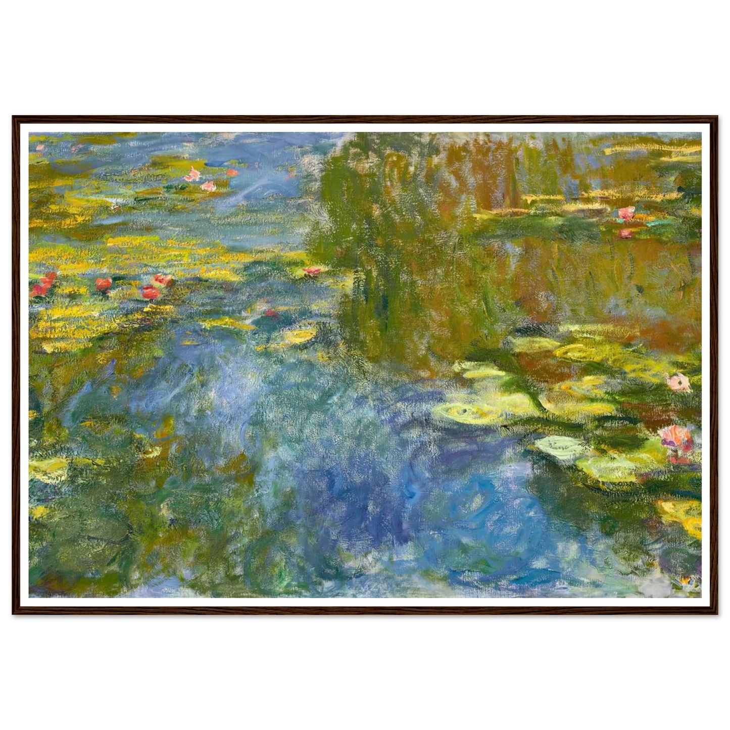 Le bassin aux nymphéas (circa 1917-1919) Art Print | Claude Monet - Framed Poster - 30x40 cm / 12x16″ - Black frame