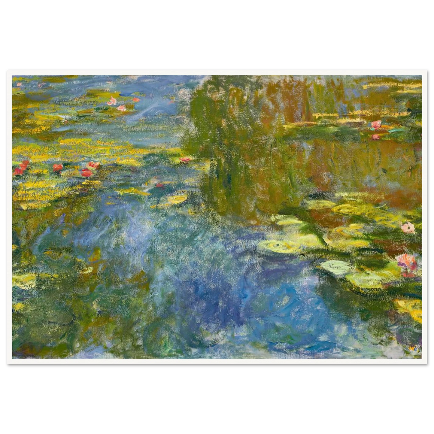 Le bassin aux nymphéas (circa 1917-1919) Art Print | Claude Monet - Framed Poster - 30x40 cm / 12x16″ - Black frame