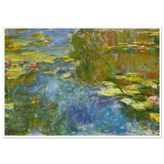 Le bassin aux nymphéas (circa 1917-1919) Art Print | Claude Monet - Framed Poster - 30x40 cm / 12x16″ - Black frame