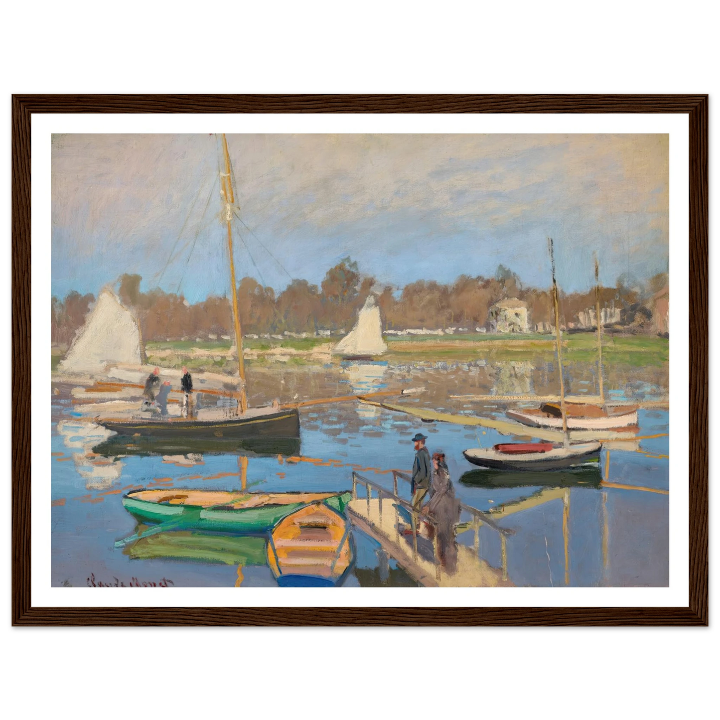 Le bassin d’Argenteuil (1874) Art Print | Claude Monet - Framed Poster - 30x40 cm / 12x16″ - Black frame