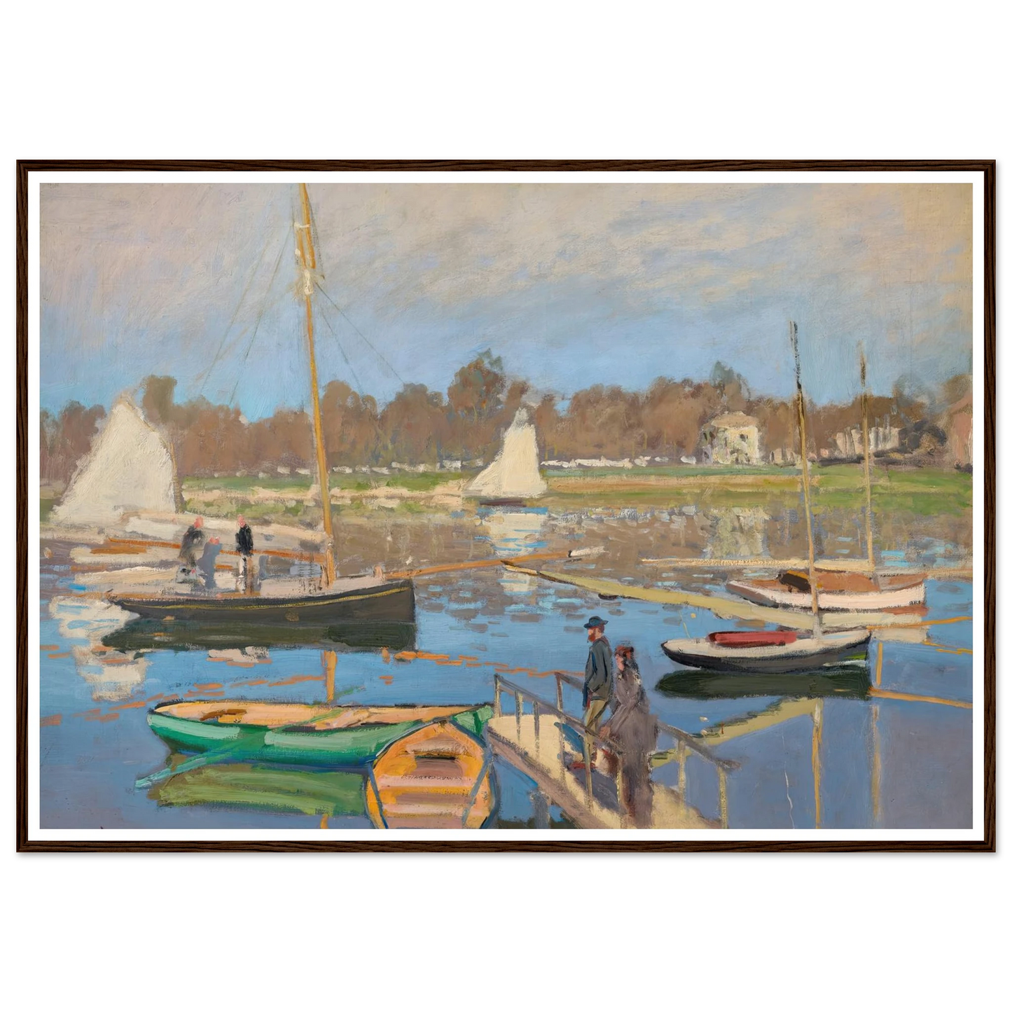 Le bassin d’Argenteuil (1874) Art Print | Claude Monet - Framed Poster - 30x40 cm / 12x16″ - Black frame