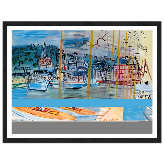 Le bassin de Deauville (1938) Art Print | Raoul Dufy - Framed Poster - 30x40 cm / 12x16″ - Black frame