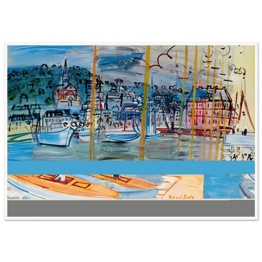 Le bassin de Deauville (1938) Art Print | Raoul Dufy - Framed Poster - 30x40 cm / 12x16″ - Black frame
