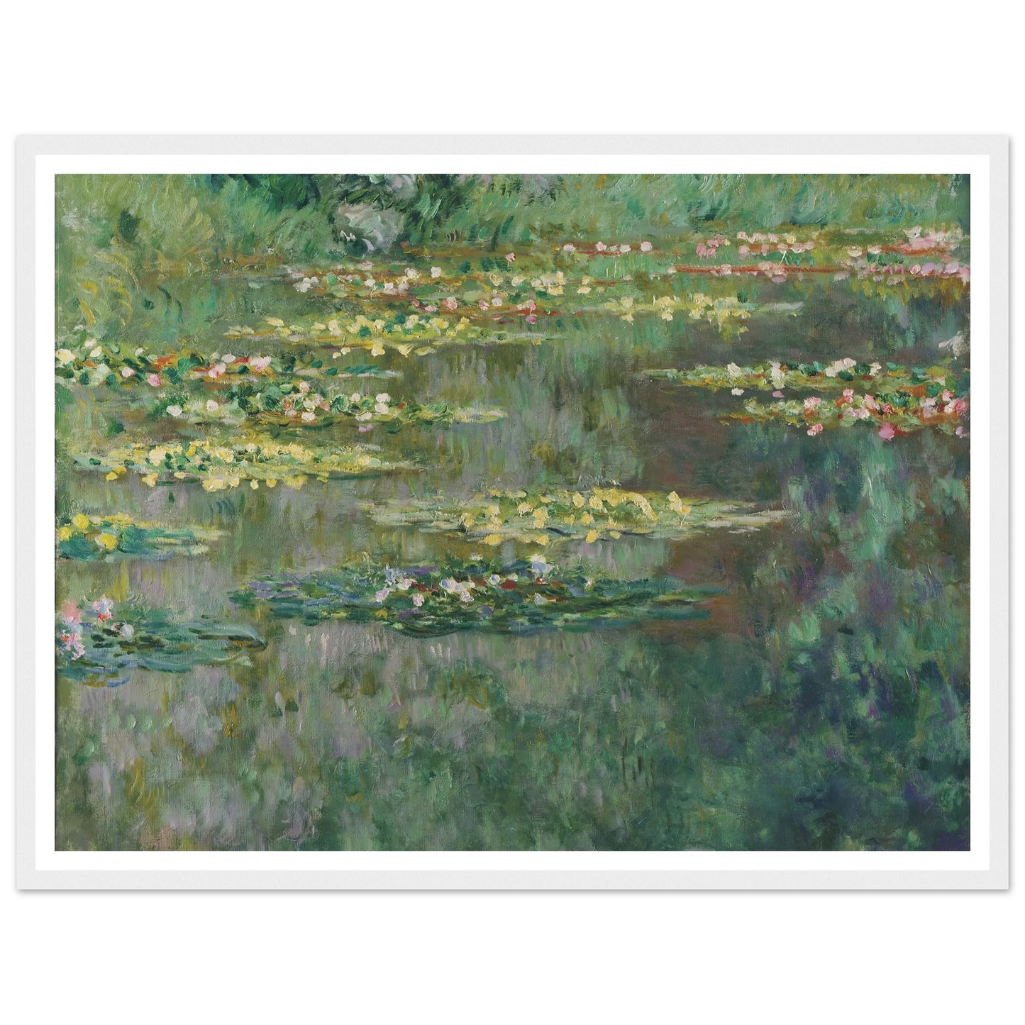 Le Bassin des Nympheas (1904) Art Print | Claude Monet - Framed Poster - 30x40 cm / 12x16″ - Black frame