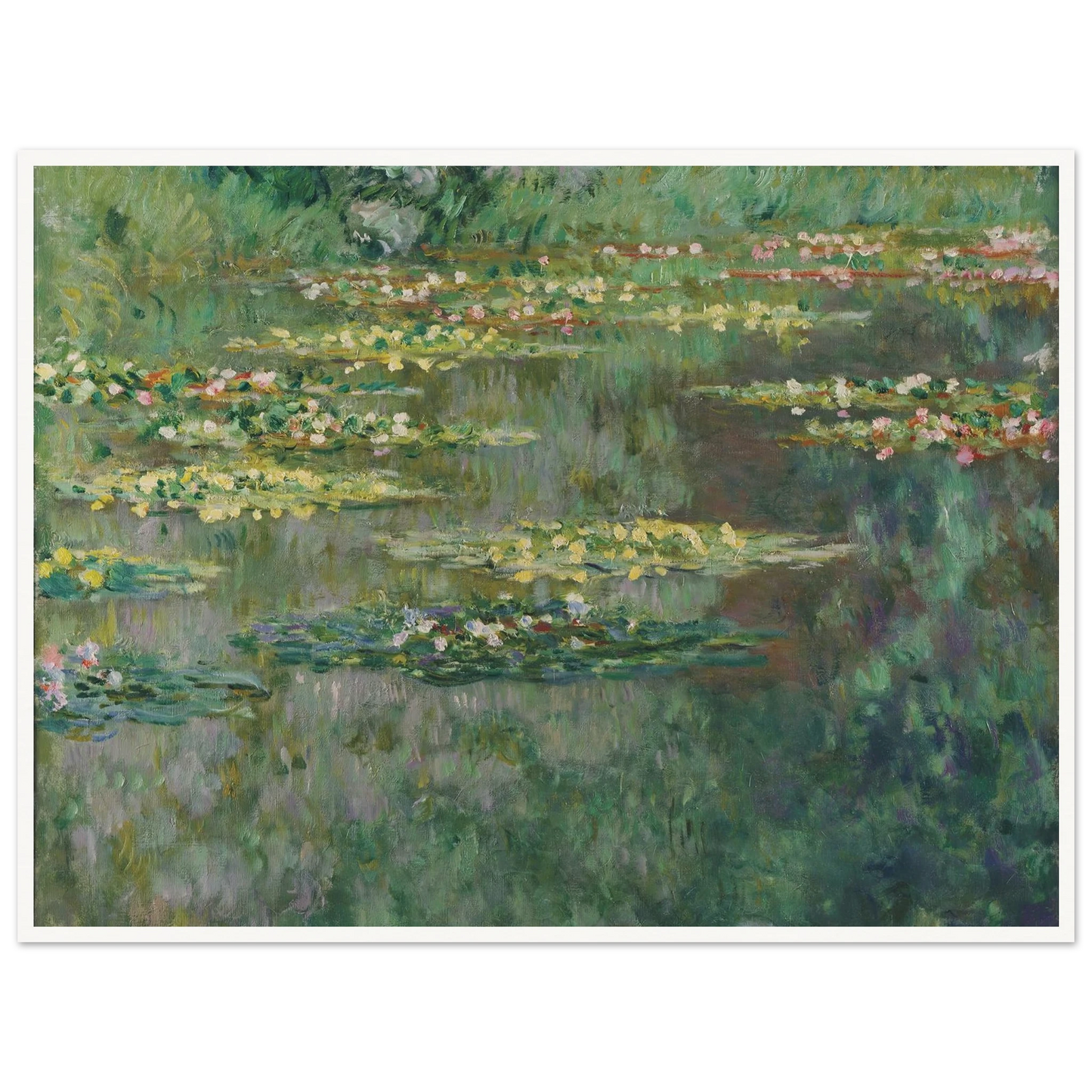 Le Bassin des Nympheas (1904) Art Print | Claude Monet - Framed Poster - 30x40 cm / 12x16″ - Black frame