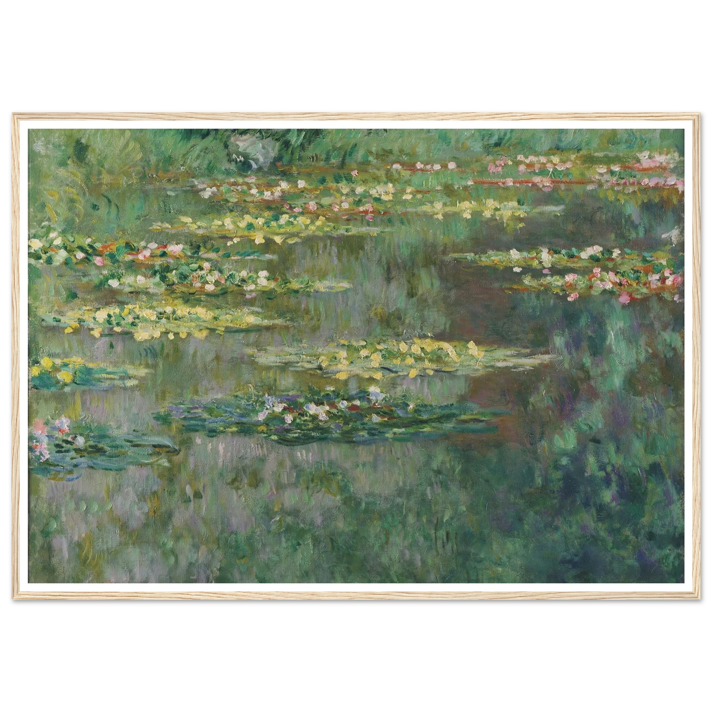 Le Bassin des Nympheas (1904) Art Print | Claude Monet - Framed Poster - 30x40 cm / 12x16″ - Black frame