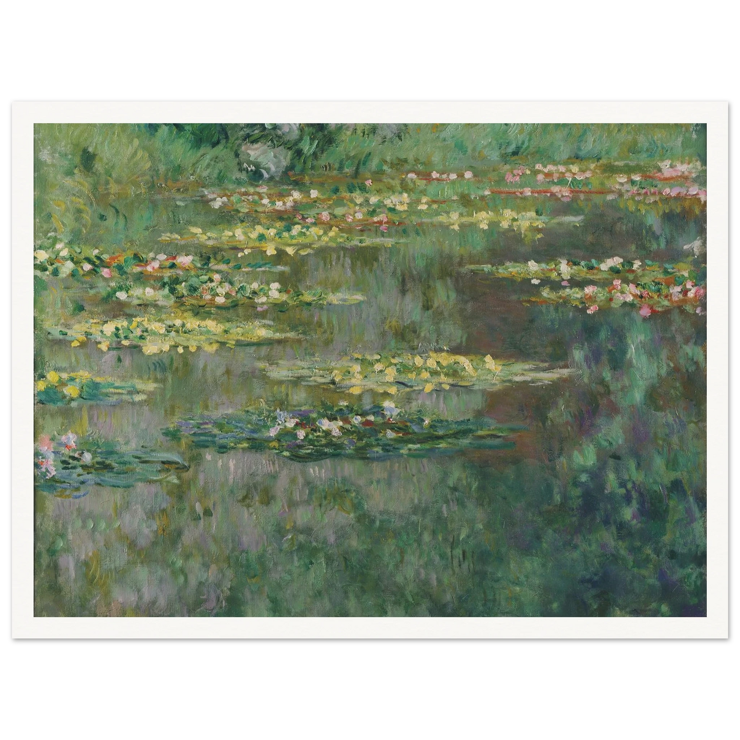 Le Bassin des Nympheas (1904) Art Print | Claude Monet - Framed Poster - 30x40 cm / 12x16″ - Black frame