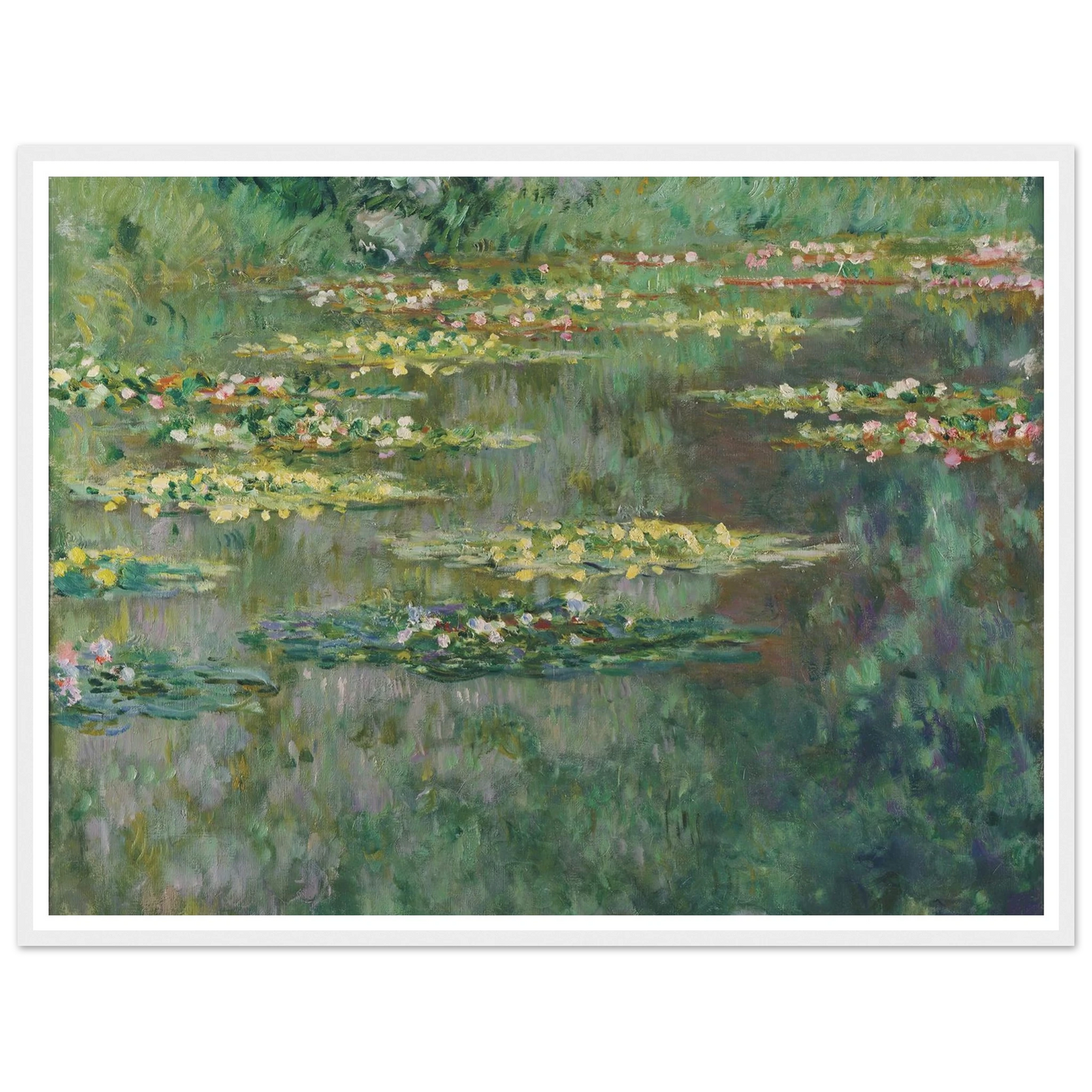 Le Bassin des Nympheas (1904) Art Print | Claude Monet - Framed Poster - 30x40 cm / 12x16″ - Black frame