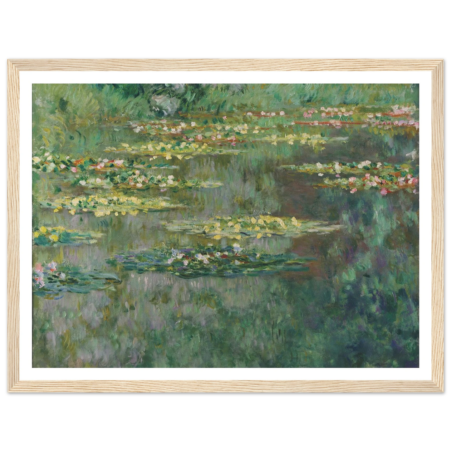Le Bassin des Nympheas (1904) Art Print | Claude Monet - Framed Poster - 30x40 cm / 12x16″ - Black frame