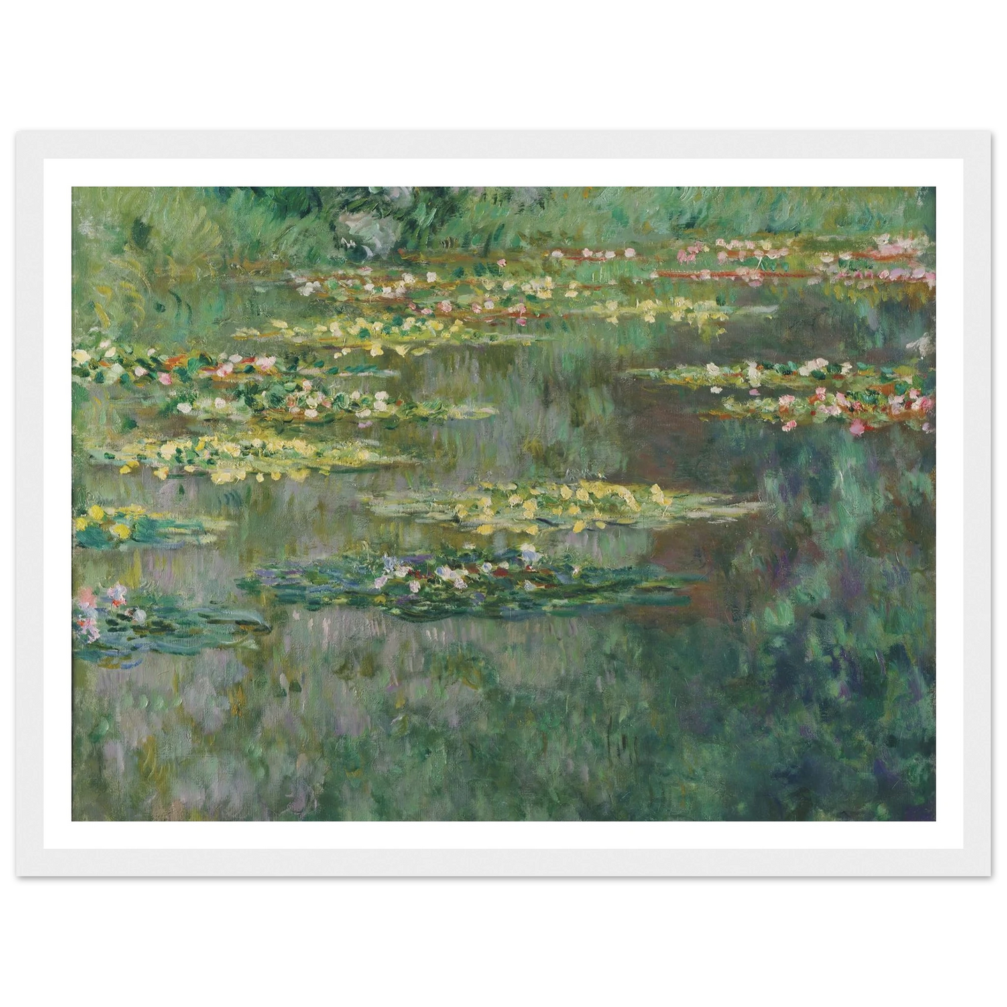 Le Bassin des Nympheas (1904) Art Print | Claude Monet - Framed Poster - 30x40 cm / 12x16″ - Black frame