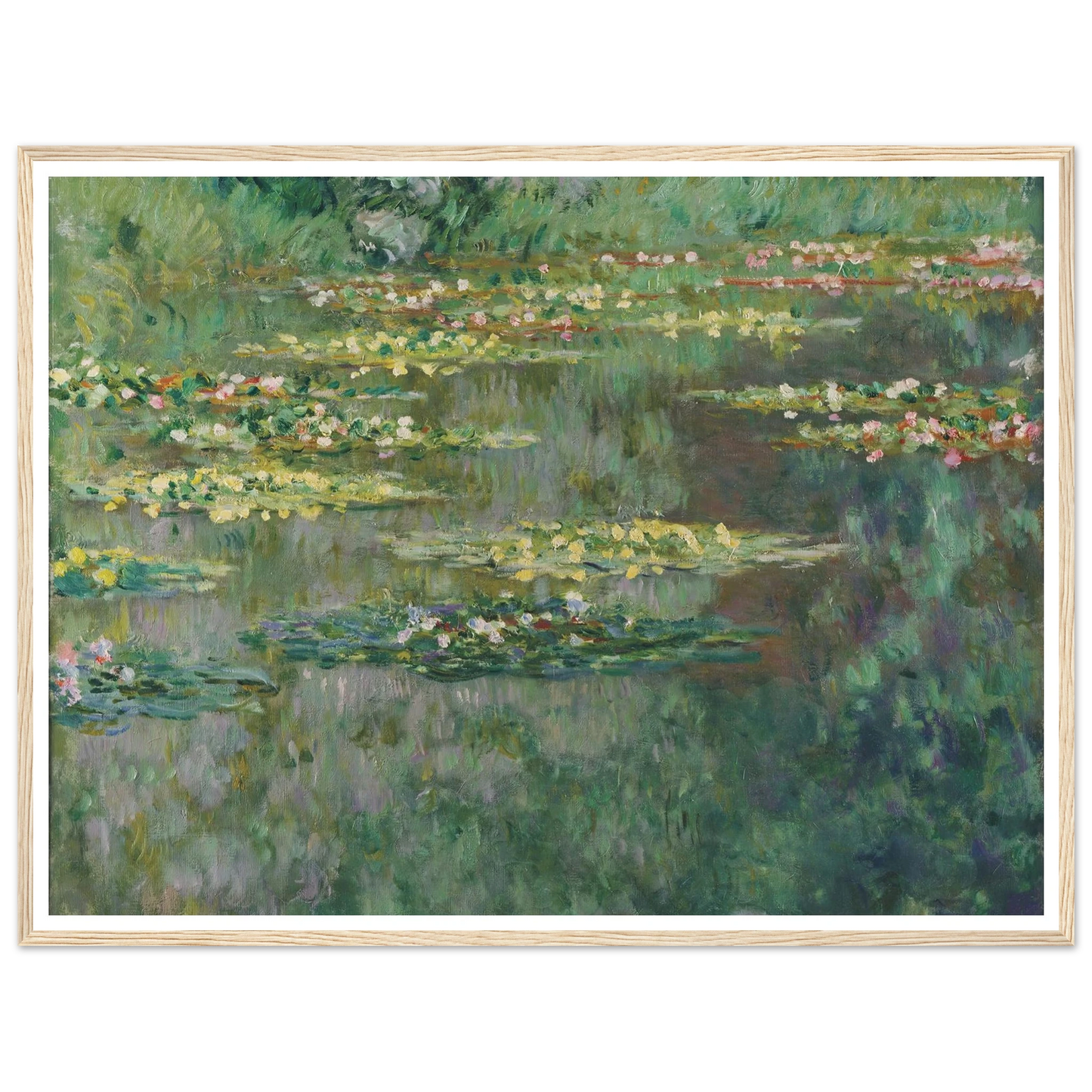 Le Bassin des Nympheas (1904) Art Print | Claude Monet - Framed Poster - 30x40 cm / 12x16″ - Black frame