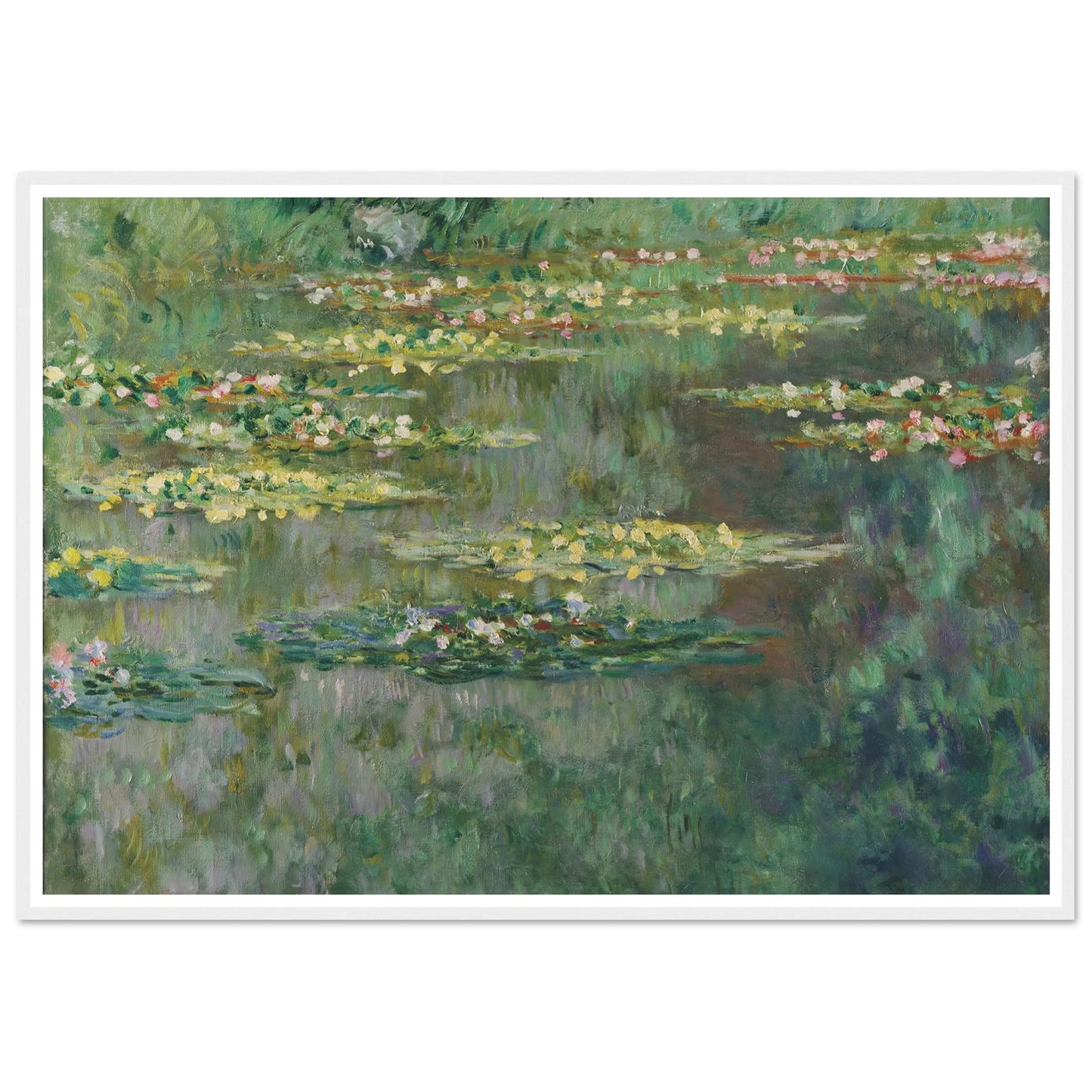Le Bassin des Nympheas (1904) Art Print | Claude Monet - Framed Poster - 30x40 cm / 12x16″ - Black frame