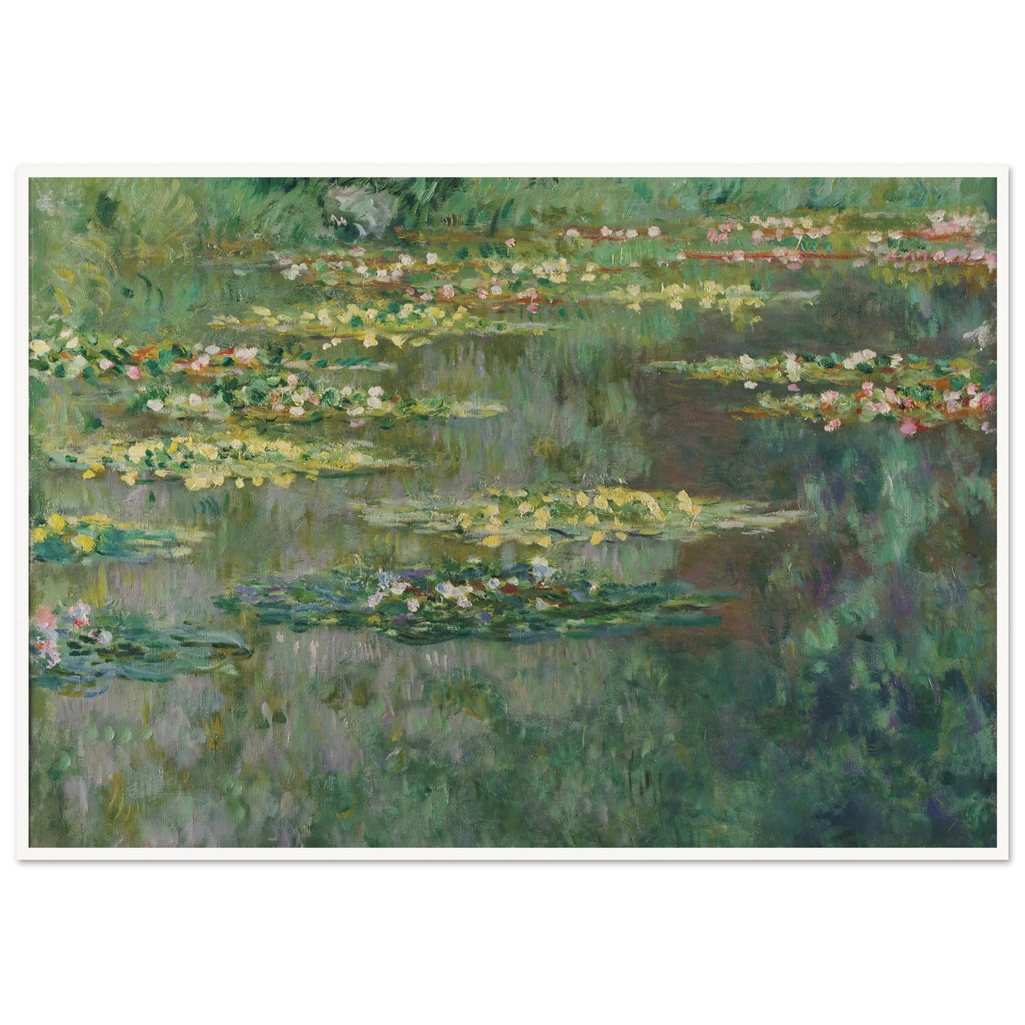 Le Bassin des Nympheas (1904) Art Print | Claude Monet - Framed Poster - 30x40 cm / 12x16″ - Black frame