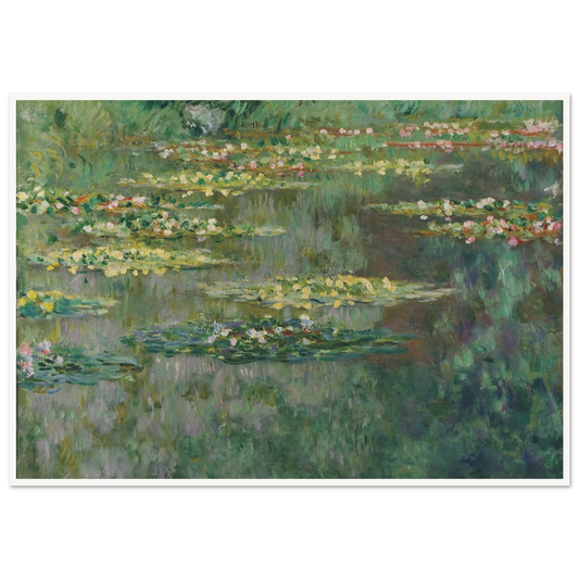 Le Bassin des Nympheas (1904) Art Print | Claude Monet - Framed Poster - 30x40 cm / 12x16″ - Black frame
