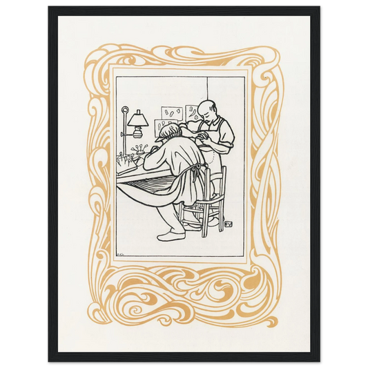 Le Bijou (1901) Art Print | Felix Vallotton - Framed Poster - 30x40 cm / 12x16″ - Black frame