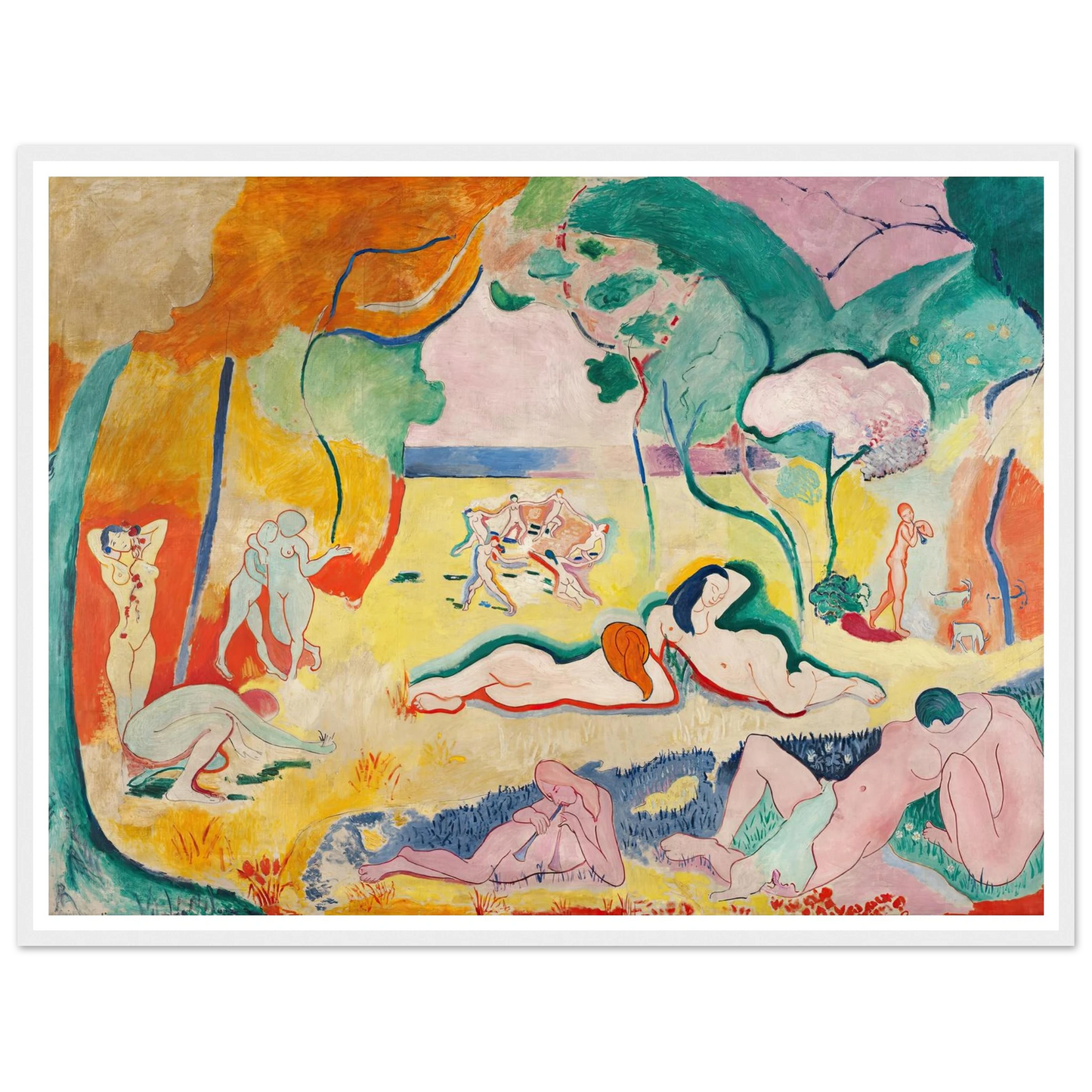 Le Bonheur de vivre, also called The Joy of Life (1905-1906) Art Print | Henri Matisse - Framed Poster - 30x40 cm / 12x16″ - Black frame