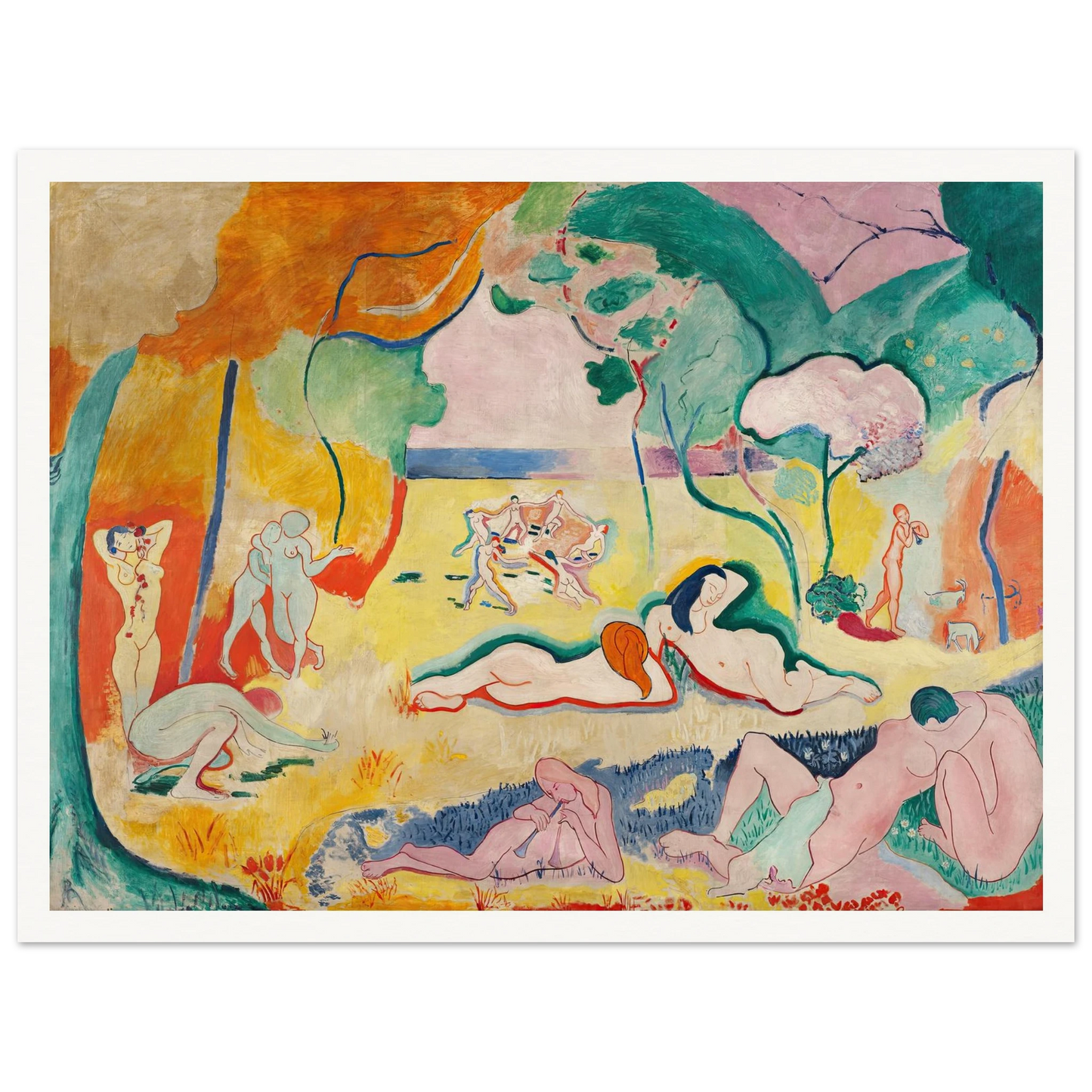 Le Bonheur de vivre, also called The Joy of Life (1905-1906) Art Print | Henri Matisse - Framed Poster - 30x40 cm / 12x16″ - Black frame