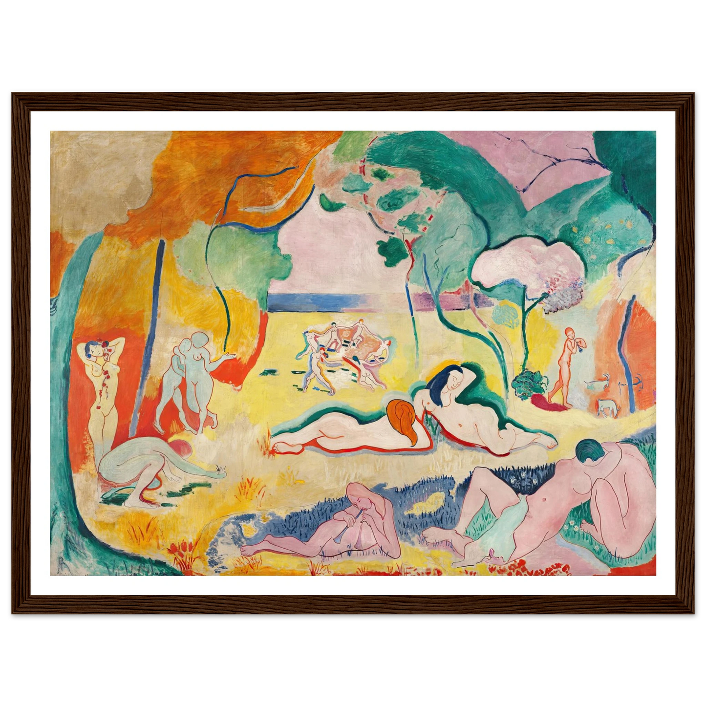 Le Bonheur de vivre, also called The Joy of Life (1905-1906) Art Print | Henri Matisse - Framed Poster - 30x40 cm / 12x16″ - Black frame