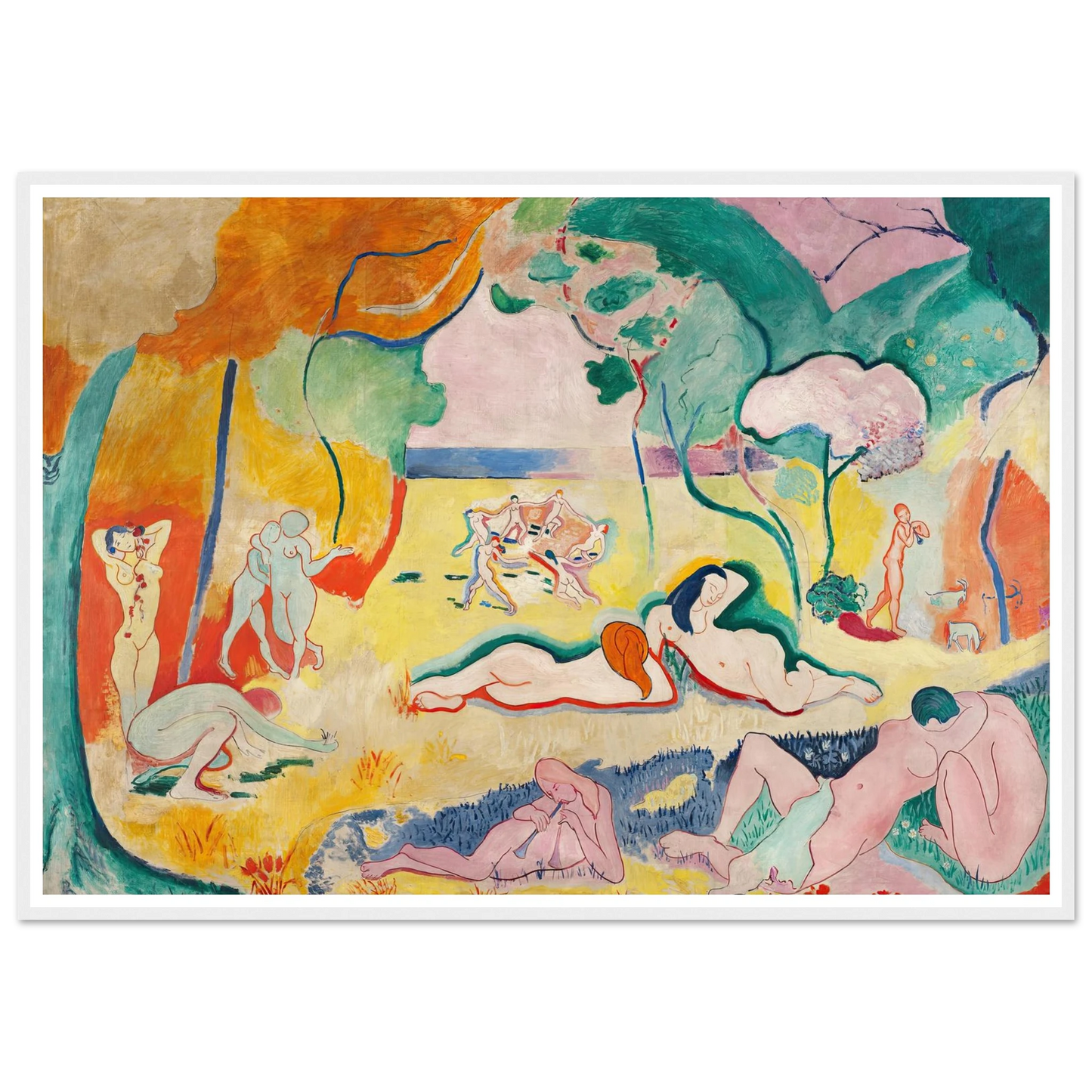 Le Bonheur de vivre, also called The Joy of Life (1905-1906) Art Print | Henri Matisse - Framed Poster - 30x40 cm / 12x16″ - Black frame