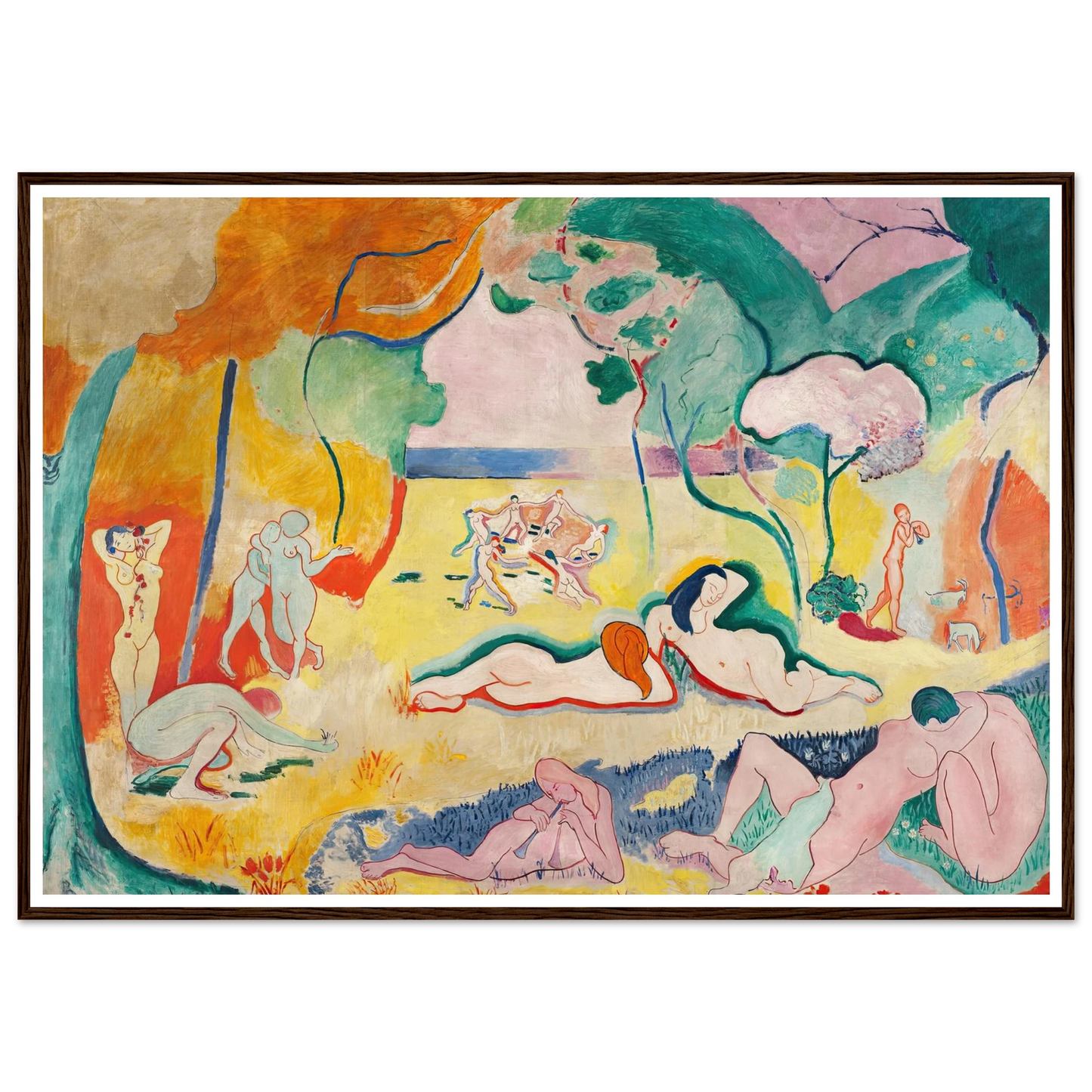 Le Bonheur de vivre, also called The Joy of Life (1905-1906) Art Print | Henri Matisse - Framed Poster - 30x40 cm / 12x16″ - Black frame