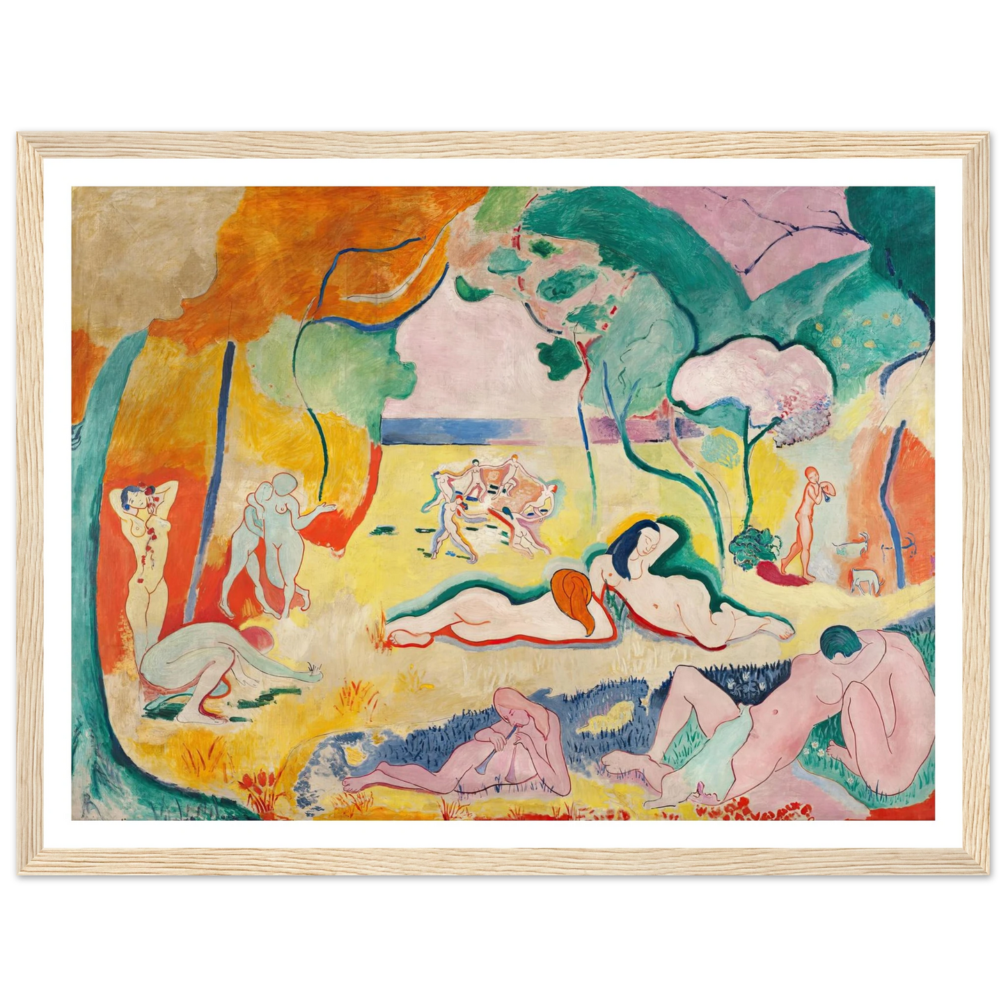 Le Bonheur de vivre, also called The Joy of Life (1905-1906) Art Print | Henri Matisse - Framed Poster - 30x40 cm / 12x16″ - Black frame