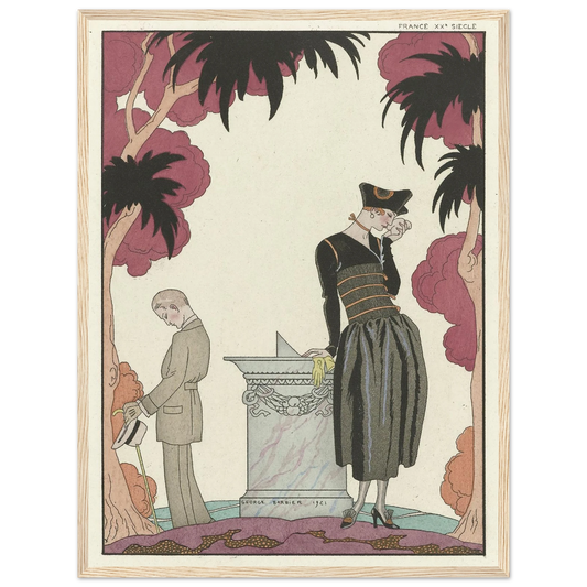 Le Cadran Solaire (1921) Art Print | George Barbier - Framed Poster - 30x40 cm / 12x16″ - Black frame