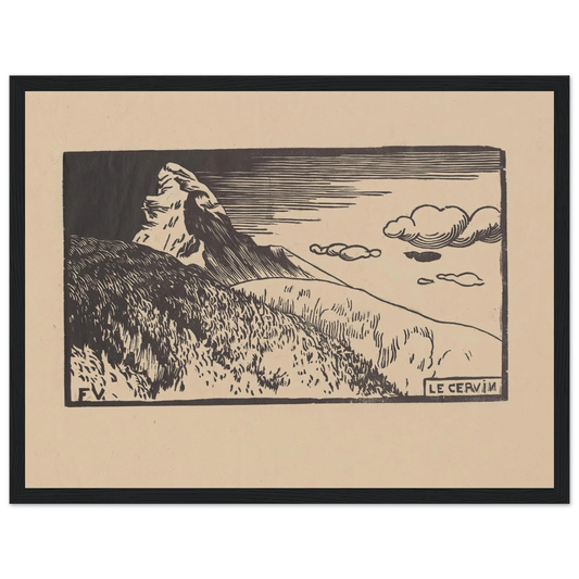 Le Cervin (1892) Art Print | Felix Vallotton - Framed Poster - 30x40 cm / 12x16″ - Black frame