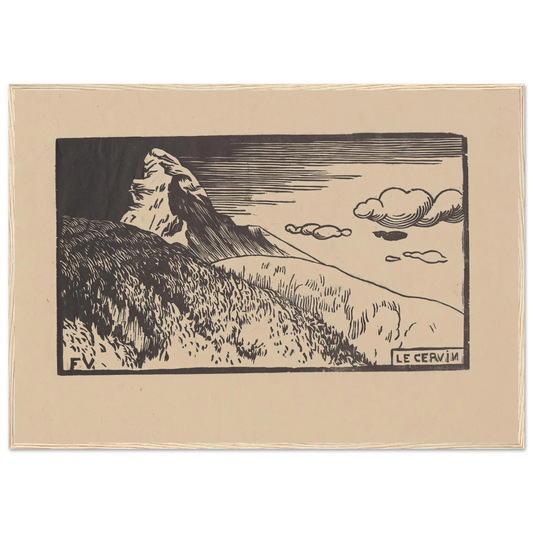 Le Cervin (1892) Art Print | Felix Vallotton - Framed Poster - 30x40 cm / 12x16″ - Black frame