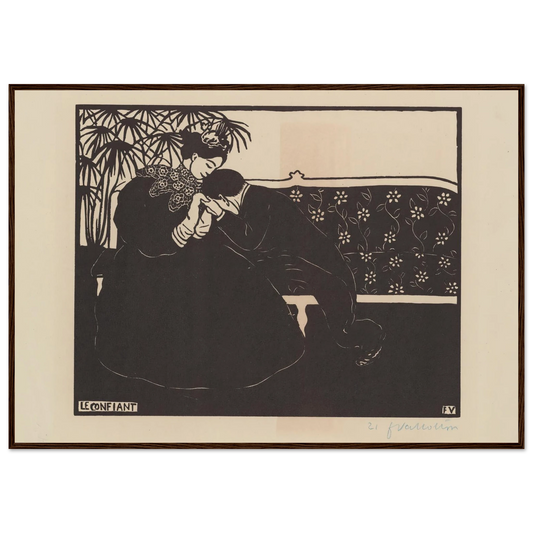 Le confiant (1895) Art Print | Felix Vallotton - Framed Poster - 30x40 cm / 12x16″ - Black frame