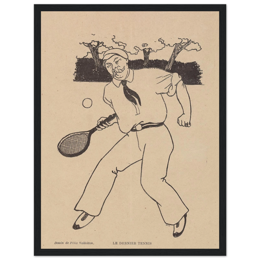 Le Dernier Tennis (1897) Art Print | Felix Vallotton - Framed Poster - 30x40 cm / 12x16″ - Black frame