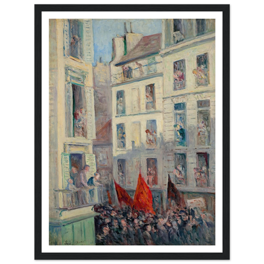 Le Front populaire (1936) Art Print | Maximilien Luce - Framed Poster - 30x40 cm / 12x16″ - Black frame