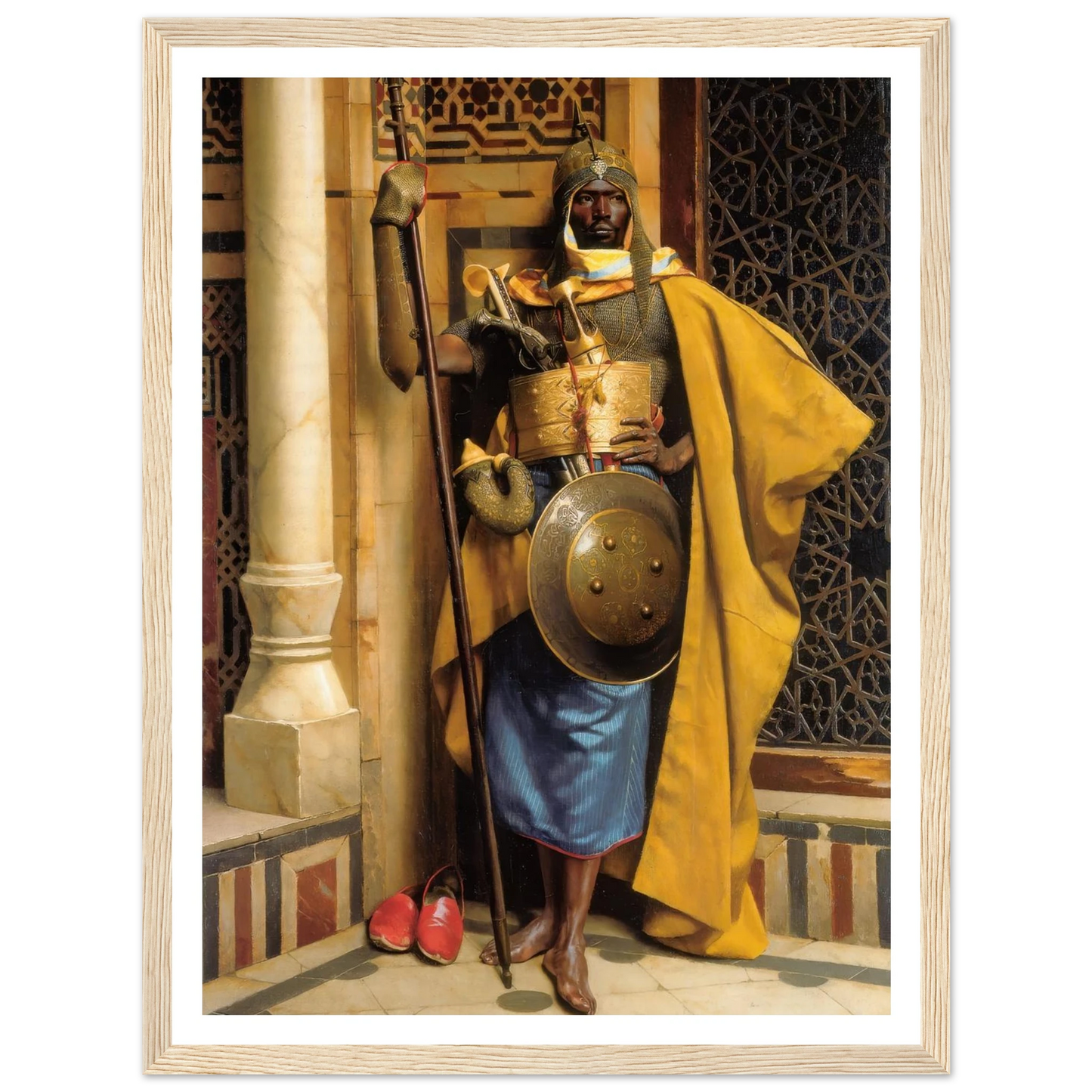 Le Garde Maure Art Print | Ludwig Deutsch - Framed Poster - 30x40 cm / 12x16″ - Black frame