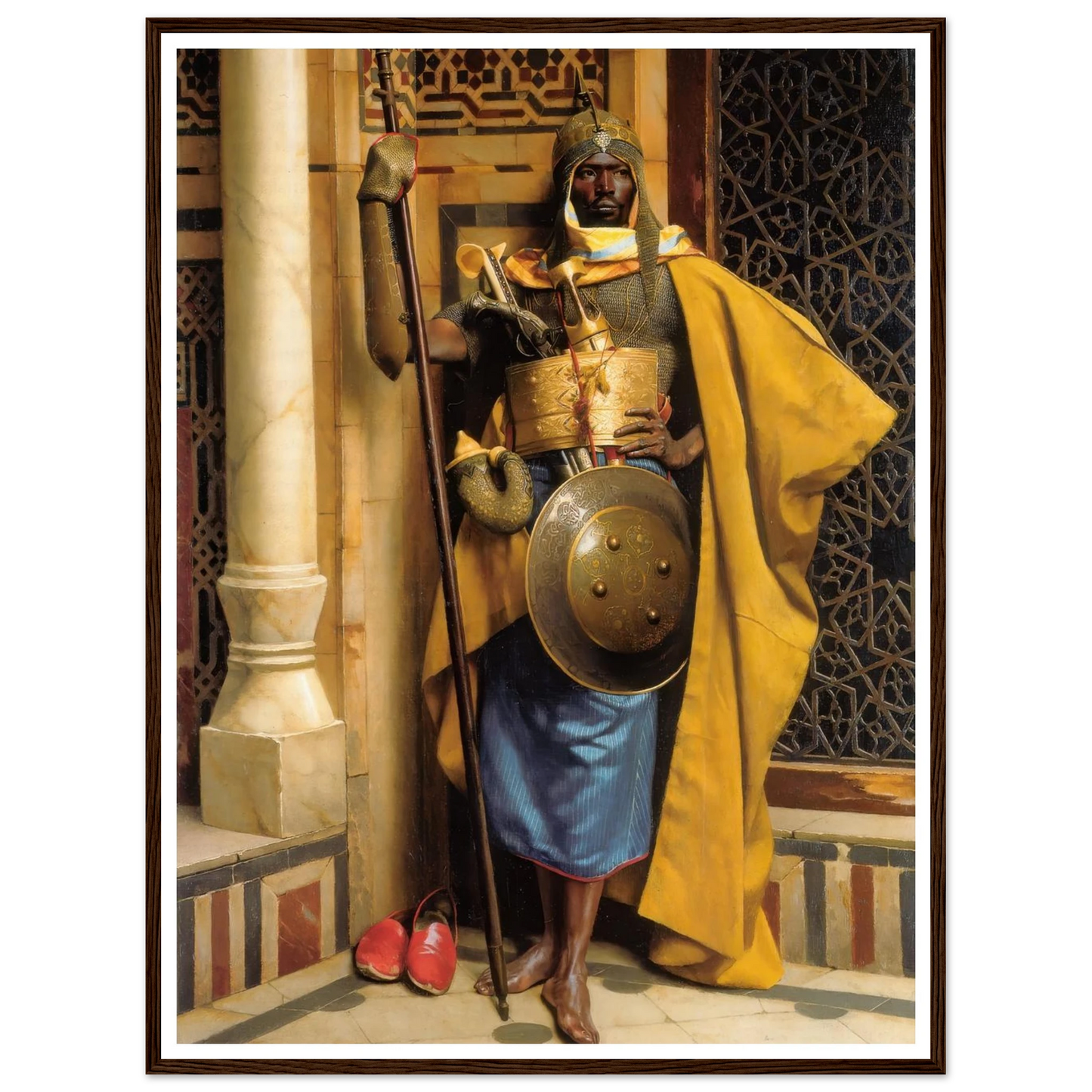 Le Garde Maure Art Print | Ludwig Deutsch - Framed Poster - 30x40 cm / 12x16″ - Black frame