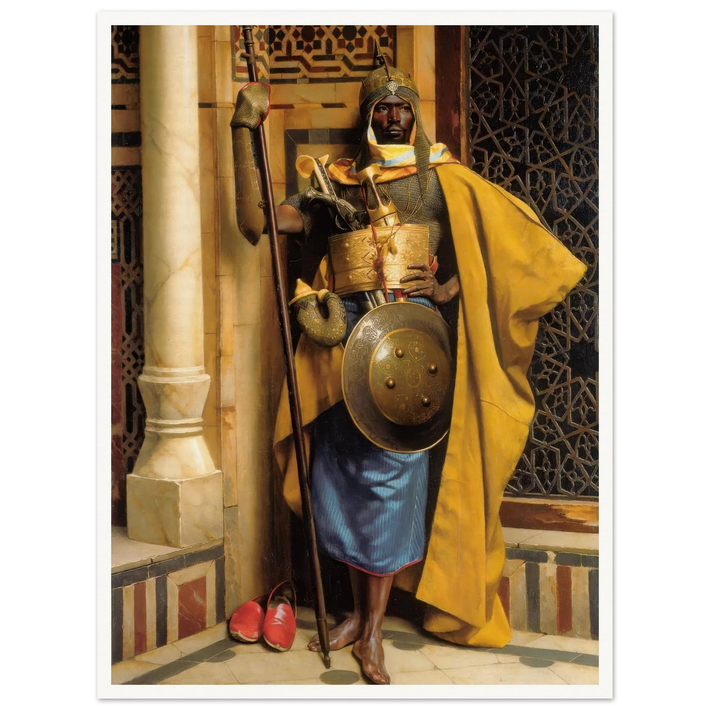 Le Garde Maure Art Print | Ludwig Deutsch - Framed Poster - 30x40 cm / 12x16″ - Black frame